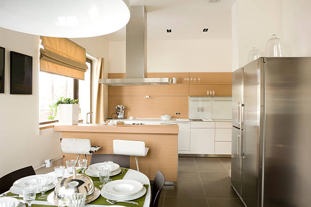 istock interior of dinning room and a part kitchen 119390823