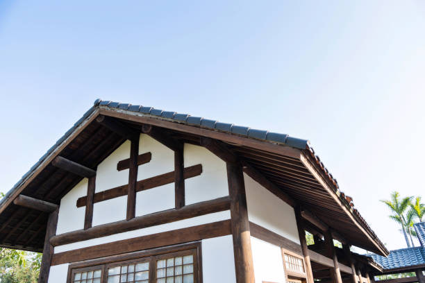 istock Chinese style house under blue sky 1193909308