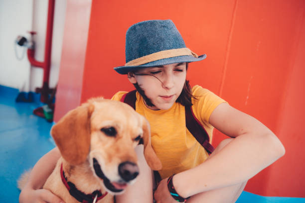 istock Dog traveling on the ferry 1193912795