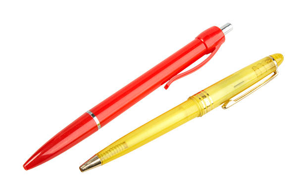 Office - red pen on white background