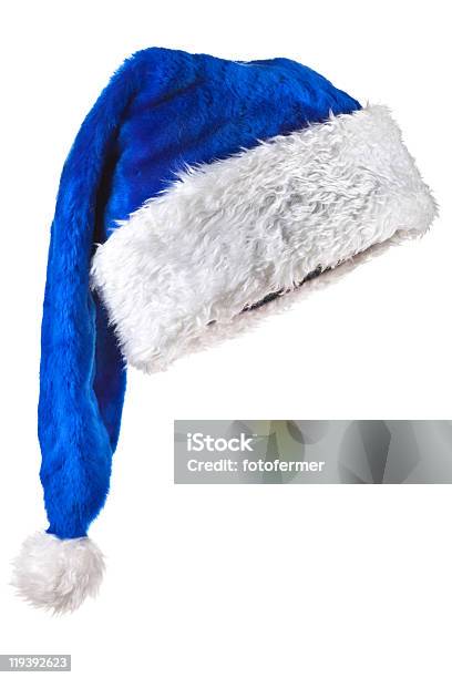 Blue Magic Santa Hat Stock Photo - Download Image Now - Blue, Cap - Hat, Celebration