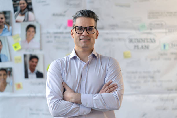istock Happy business man working at a creative office 1193927233