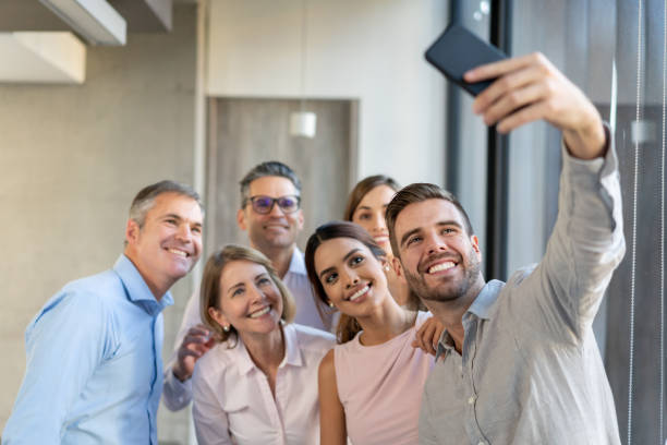 istock Business team taking a selfie at the office 1193929710