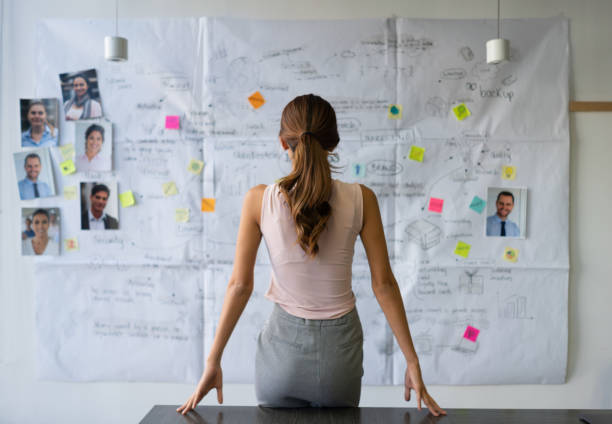 istock Successful woman creating at a business plan at the office 1193931629