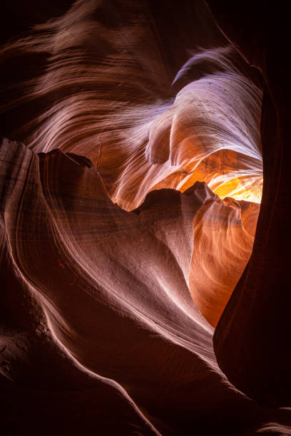 heart shape in upper antelope canyon, arizona, united states - upper antelope canyon imagens e fotografias de stock