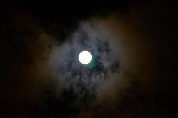 istock Full moon with light halo 1193940119