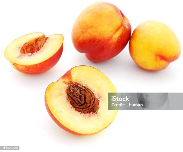 Nectarines Stock Photo - Download Image Now - Close-up, Color Image, Cross Section