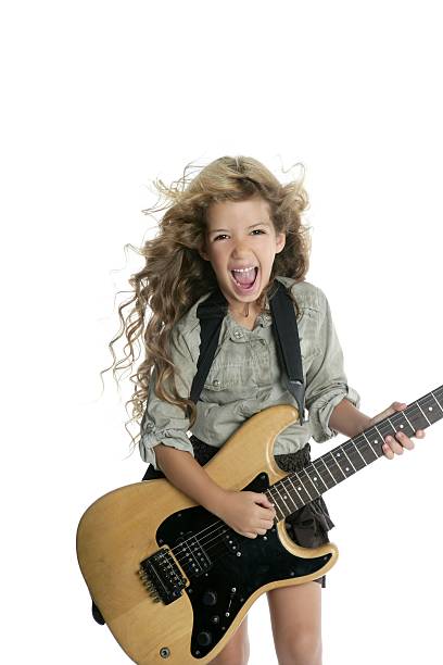 Las Vegas, USA - May 22, 2011: A clsoeup view from underneath of the giant guitar attached to the Hard Rock Cafe building on the Strip in Las Vegas. Hard Rock Cafe is a chain of theme restaurants with a motif heavily featuring rock and roll memorabilia