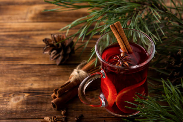 istock Christmas. a mug of mulled wine with spices 1193951214
