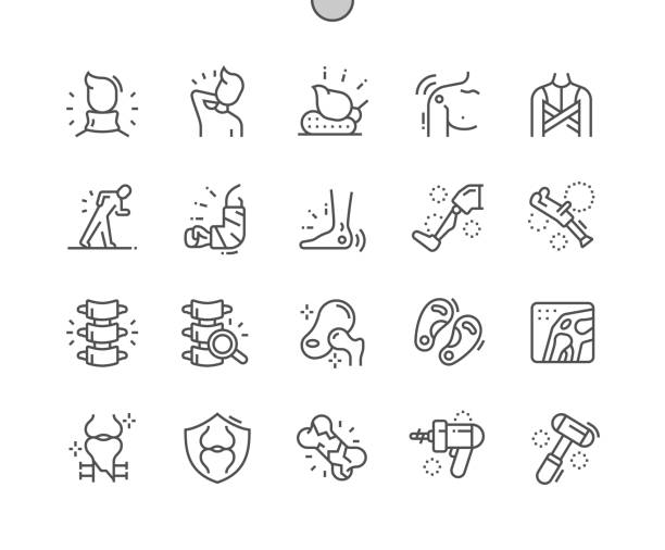 Orthopedics Well-crafted Pixel Perfect Vector Thin Line Icons 30 2x Grid for Web Graphics and Apps. Simple Minimal Pictogram Orthopedics Well-crafted Pixel Perfect Vector Thin Line Icons 30 2x Grid for Web Graphics and Apps. Simple Minimal Pictogram thin neck stock illustrations