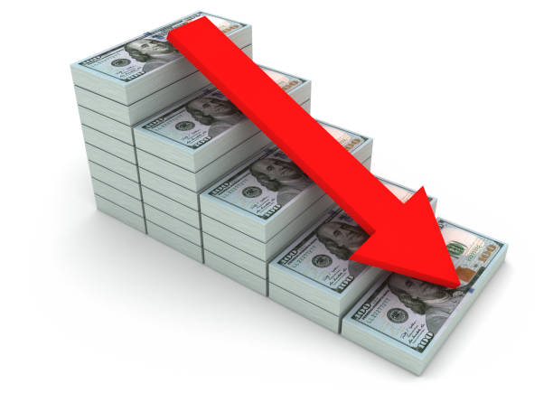 istock Decreasing value of US Dollar 1193952986
