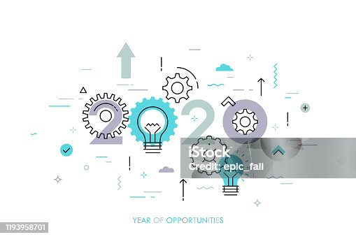 istock Infographic concept 2020 year of opportunities 1193958701