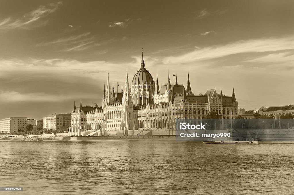 Parliament House in Budapest  Ancient Stock Photo
