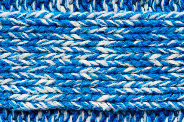 istock The texture of a knitted blue white sweater. 1193960832