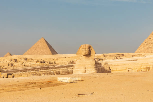 istock Great Sphinx of Giza in front of pyramids 1193961641