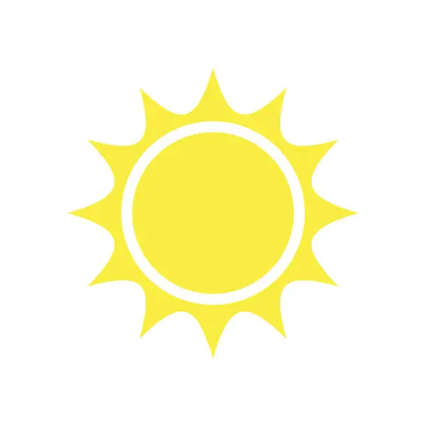 Vector illustration of Sun icon. Trendy vector summer symbol for website design, web button, mobile app