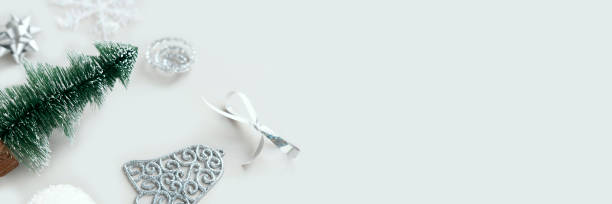istock New Year decoration on gray background. 1193967882