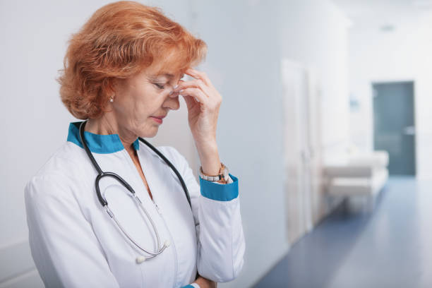 istock Tired doctor at the hospital 1193969721