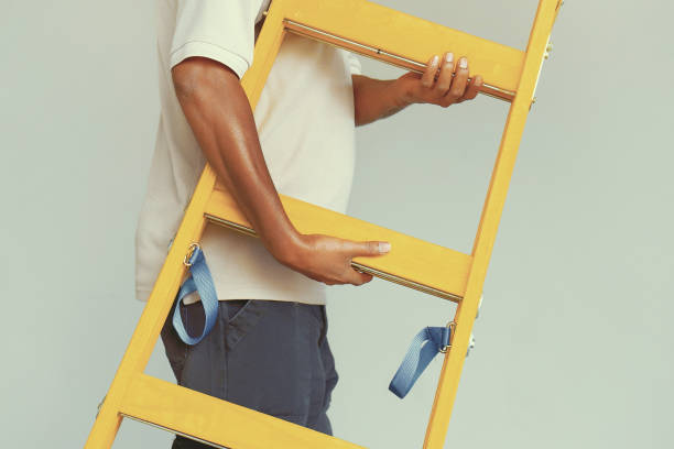 istock African worker with wooden ladder 1193969744