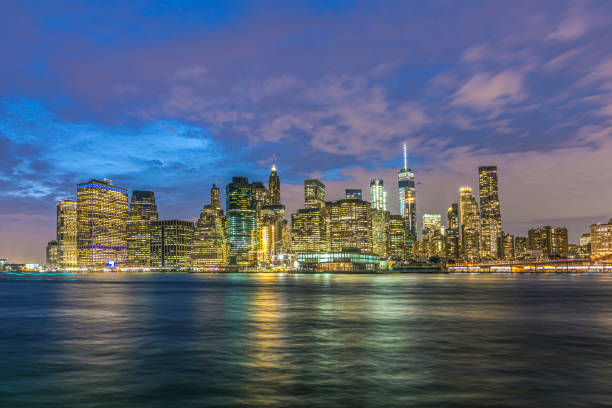 istock panoramic view to New York by night 1193974756