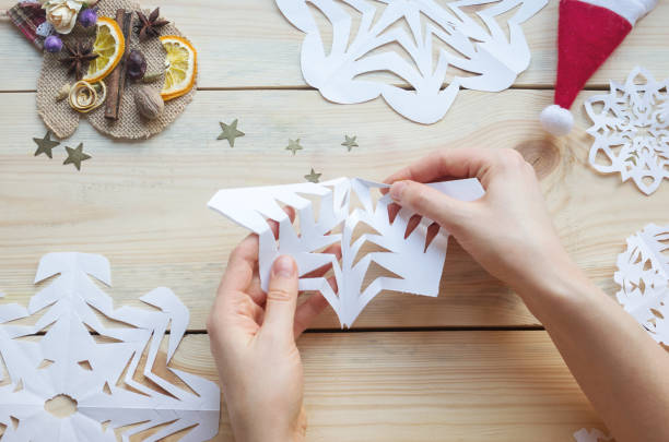 istock homemade snowflakes 1193975165