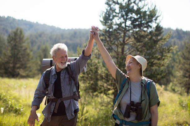 istock Senior Couple Hiking 1193982406