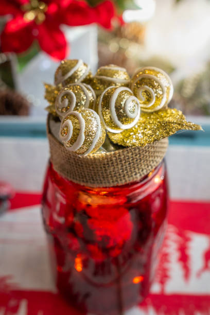 istock DIY decorated red Christmas jar 1193982538