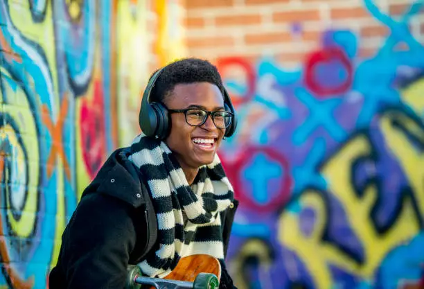 Photo of African American Hipster Student stock photo
