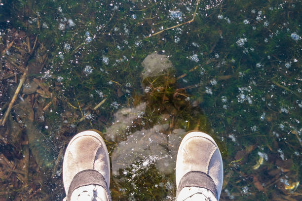 istock feet on frozen ice 1193987012