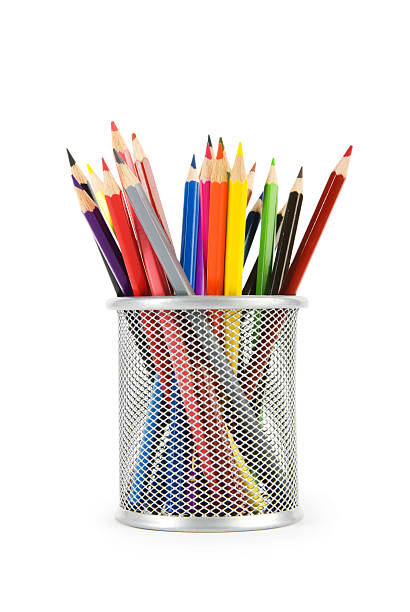 istock Various colour pencils isolated on the white 119400088