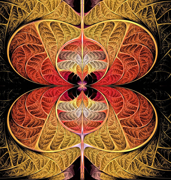 istock bright multi-color abstract fractal background of circles and geometric elements. Beautiful abstract fractal to highlight individual groups of objects. 1194003259