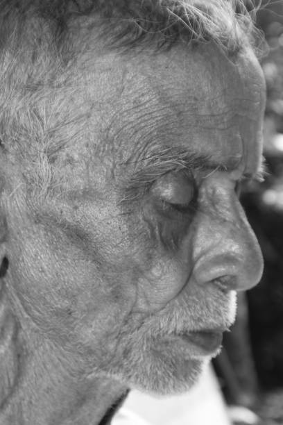 istock Closeup of Asian eighty plus senior man face. 1194013034