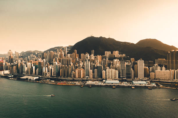 istock Hong Kong Victoria Harbor from Air 1194015674