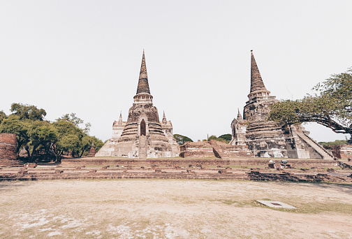Temple ruins north of Bangkok in the historic city of Ayuthaya.