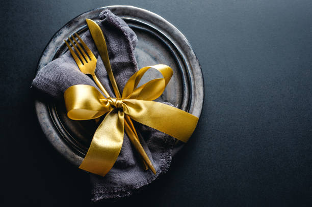 istock Christmas vintage rustic cutlery 1194016769