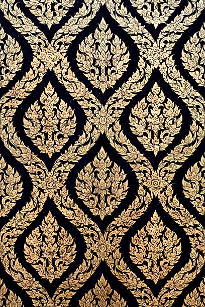 istock Naive Thai style of Gilded Black Lacquer 119401818