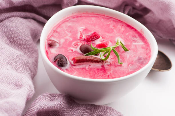 istock Beet root european soup called borscht with parsley 1194020010