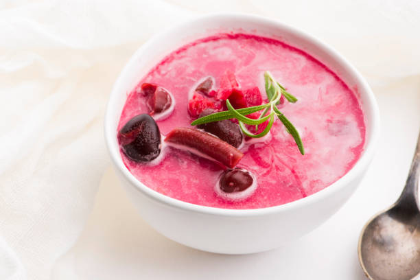 istock Beet root european soup called borscht with parsley 1194020052
