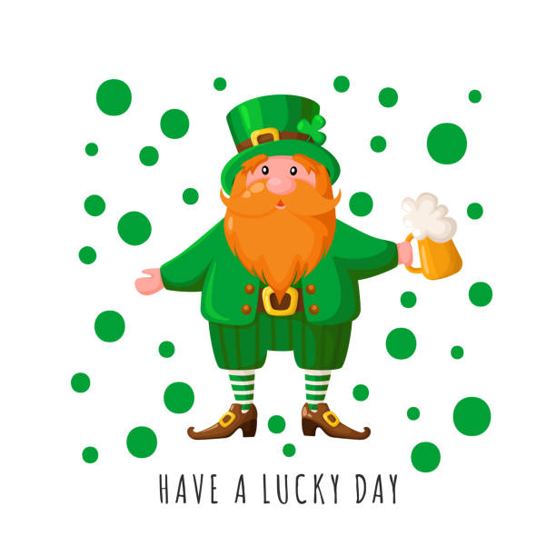 saint patricks day cartoon - gnome troll wizard dwarf stock-grafiken, -clipart, -cartoons und -symbole