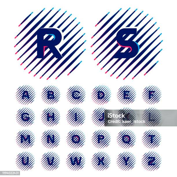 Alphabet Made Up Of Letters On Sloping Fast Speed Lines Inside A Circle Stock Illustration Alphabet Made Up Of Letters On Sloping Fast Speed Lines Inside A Circle Stock Illustration
