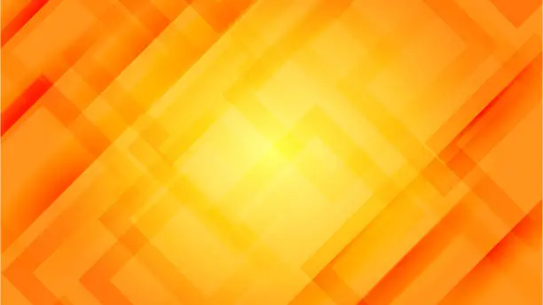 Vector illustration of Abstract yellow and orange geometric background