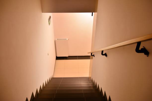 istock Stairwell fire escape in a modern building 1194031482