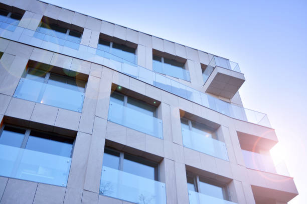istock Modern apartment buildings on a sunny day with a blue sky. 1194032244