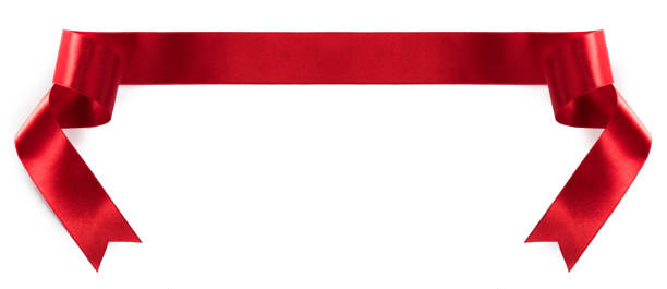 istock Satin ribbon banner on white 1194039848