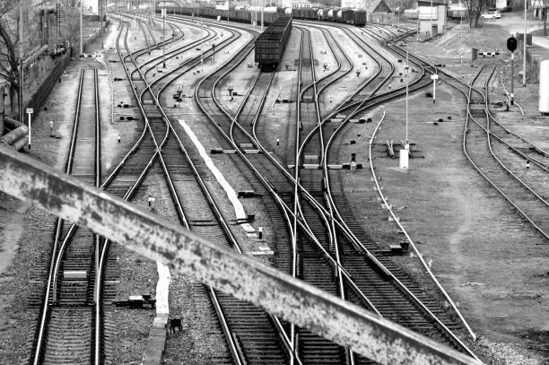 istock Old railstation in a small town 1194044372