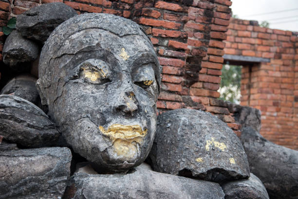 istock old buddha sculpture in history castle 1194045604