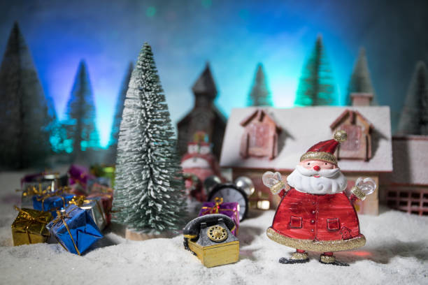 istock Traditional holiday attributes on snow. Creative artwork decorations. Empty space for your text 1194046787