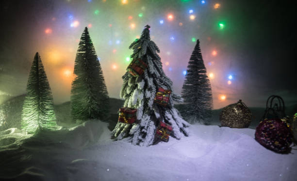istock Christmas background with baubles, on snow, free space for text. Christmas decoration 1194046811