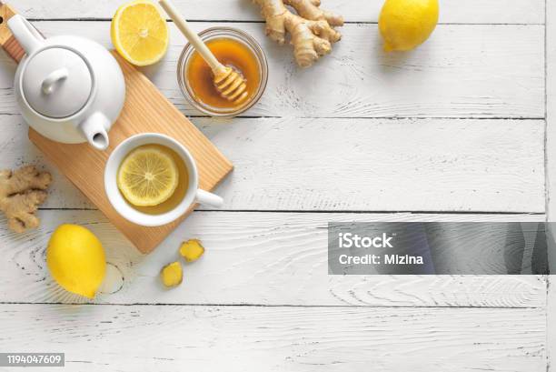 Ginger Lemon Tea Stock Photo - Download Image Now - Tea - Hot Drink, Lemon - Fruit, Ginger - Spice