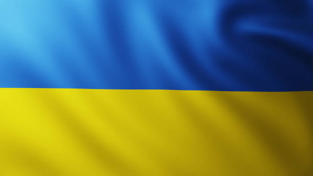istock Large Ukrainian Flag background in the wind 1194047853